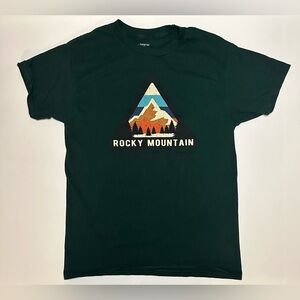 Rocky Mountain RMNP Colorado Short Sleeve Graphic Tee Green Size S